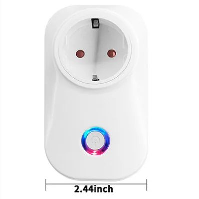 16A US UK EU Tuya Home Zigbee Mini Electrical Plug with Socket Non-grounding Wholesale Wall Alexa Google Wifi