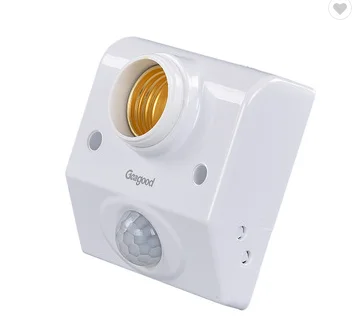 E27 universal white Motion sensor lamp led light bulb holder