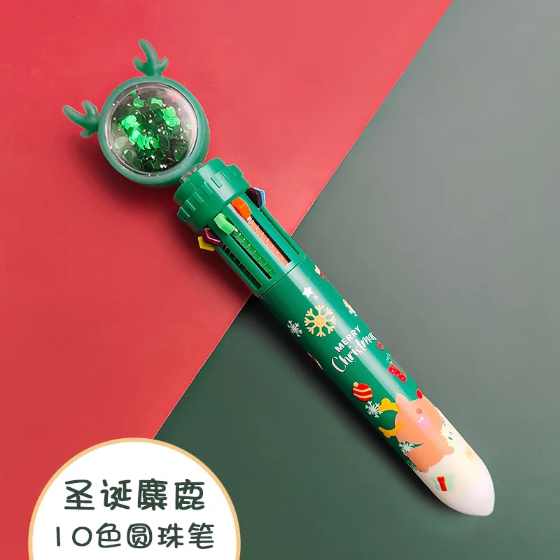 High Quality Wholesale Plastic Novelty Student Gifts 10 Colors Multicolor Ballpoint Pens