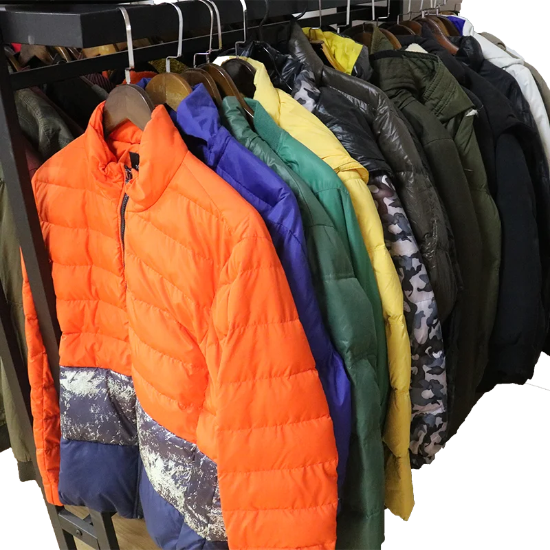 Used clothes bales hot selling second hand winter coats and jackets 45-100KG per bales  for women