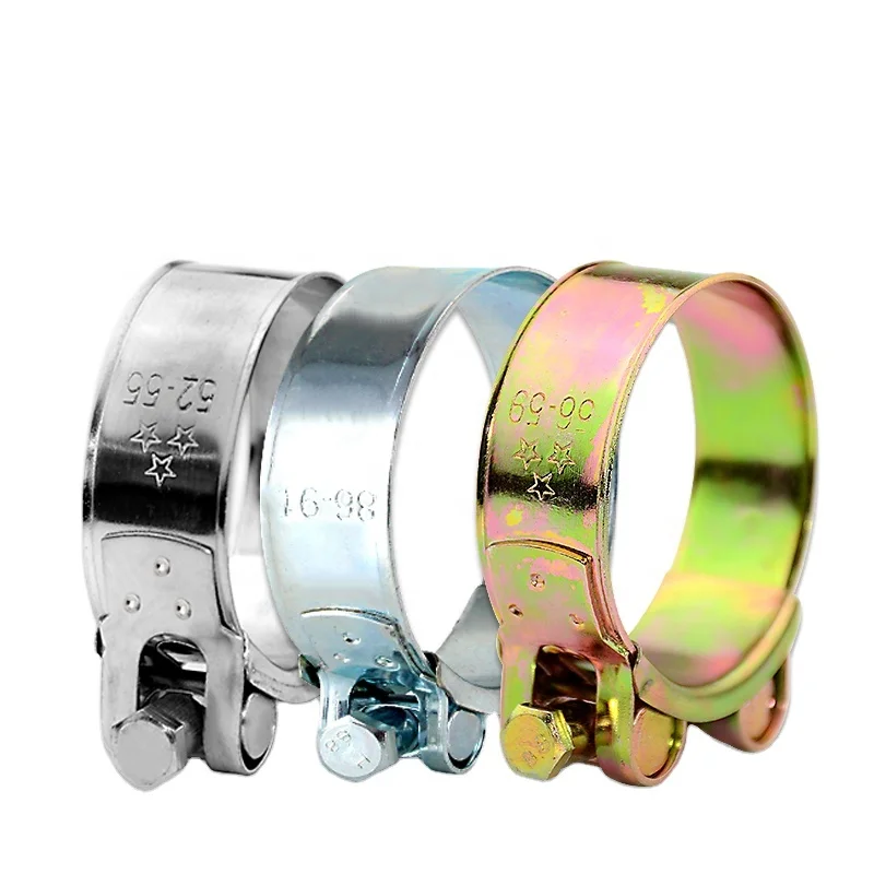 Adjustable Stainless Steel  Hose Clamp For Hydraulic Silicone Hose Heavy Duty Single Bolt Hose Clamp