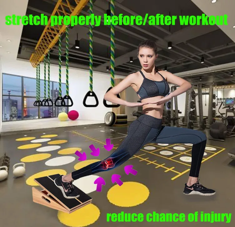 Best Selling Professional Adjustable Wooden Wedge Footrest Wood Slant Board