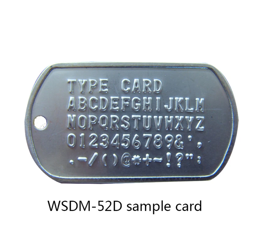 Hot Sale Stainless Steel Dog Tag Aluminum Tag Identity Card Embossing Machine 52 Character Tag Embosser