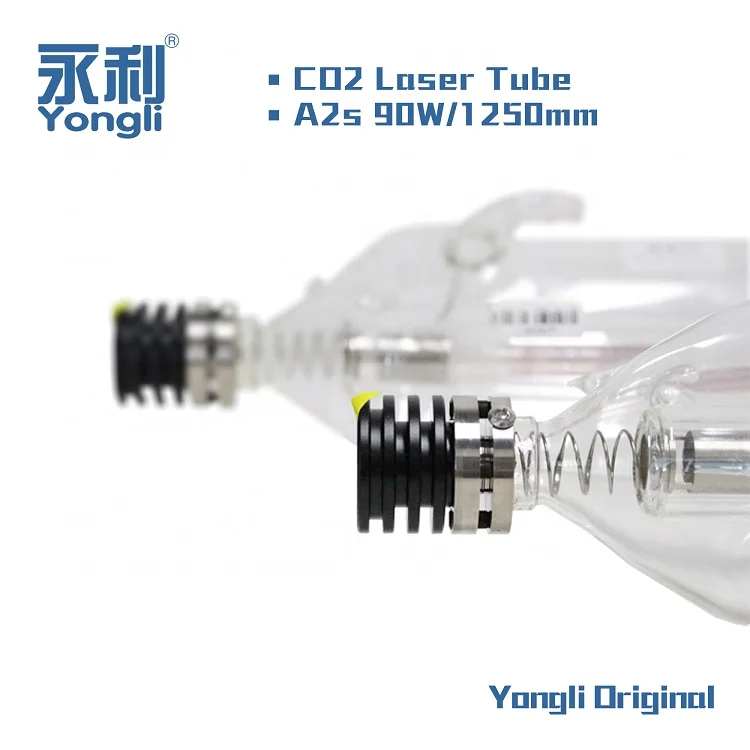 Yongli 90w Max 100w 1250mm Dia. 80mm Glass Laser Tube with Metal Head Easy Connected 18 Months Warranty