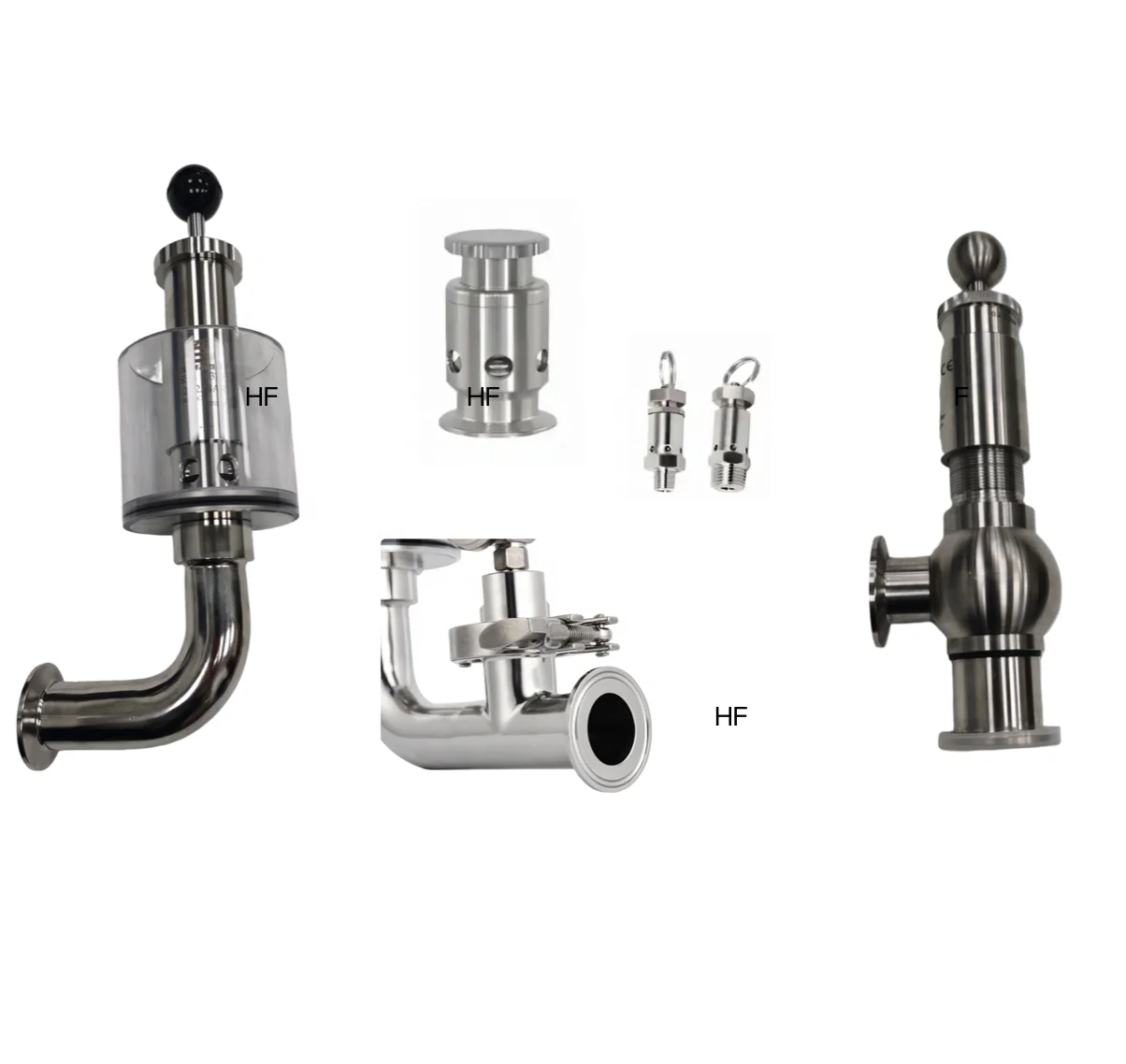 SUS 304 Adjustable  Sanitary Relief Pressure Valve  Bunging Valve Device Spunding Valve with Pressure Gauge for Brewery