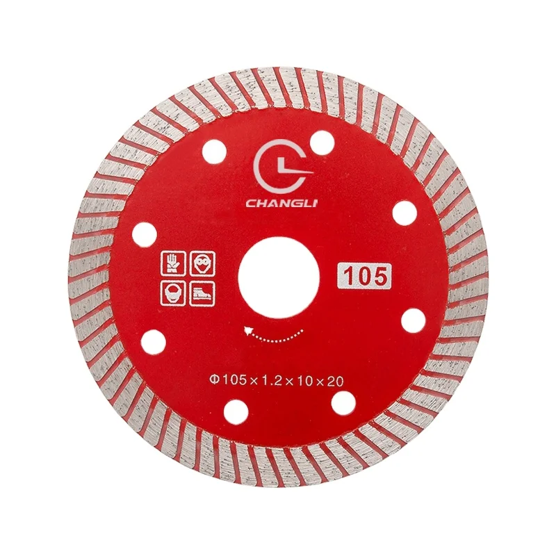 Hot Pressed 105 106 mm 4 4.5 5 inch Sintered Mesh Turbo 12 1.2mm Thick Ceramic Tile  Porcelain Cutting Disc Diamond Saw Blade