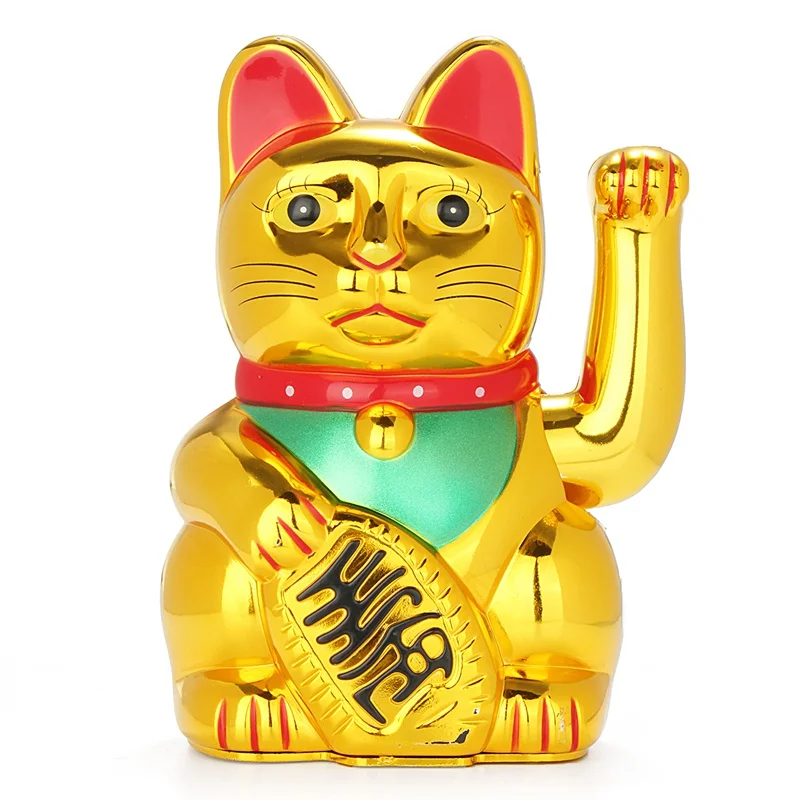 
Beckoning Waving Plastic Waving Arm Chinese Wealth Lucky Cats For Fortune Home Hotel Decor Craft 
