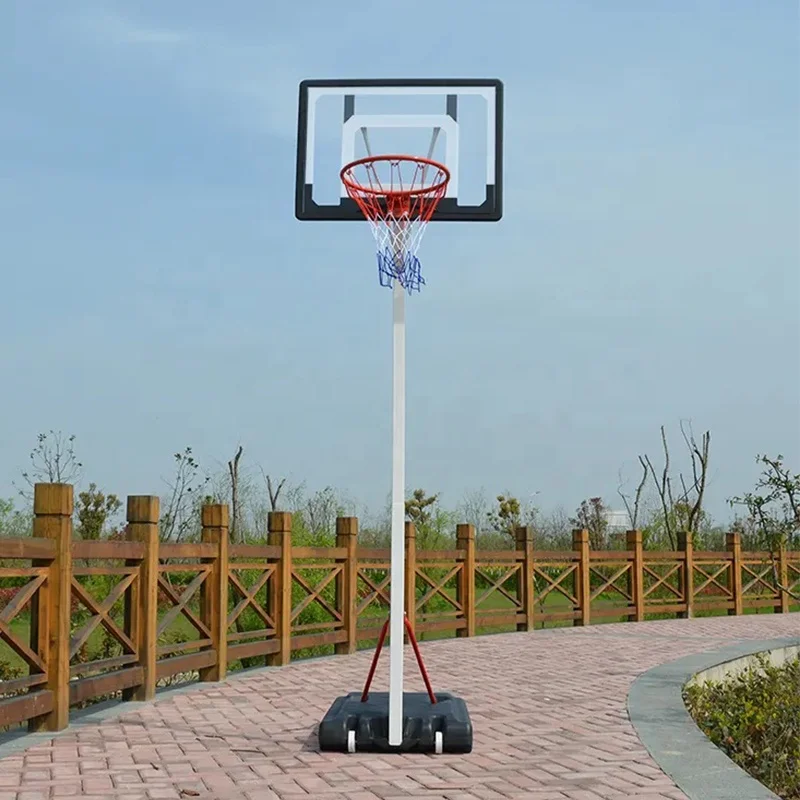 2.1-2.6m Height Adjustable Basketball Hoop Stand Basketball Rim Basketball Backboard Outdoor