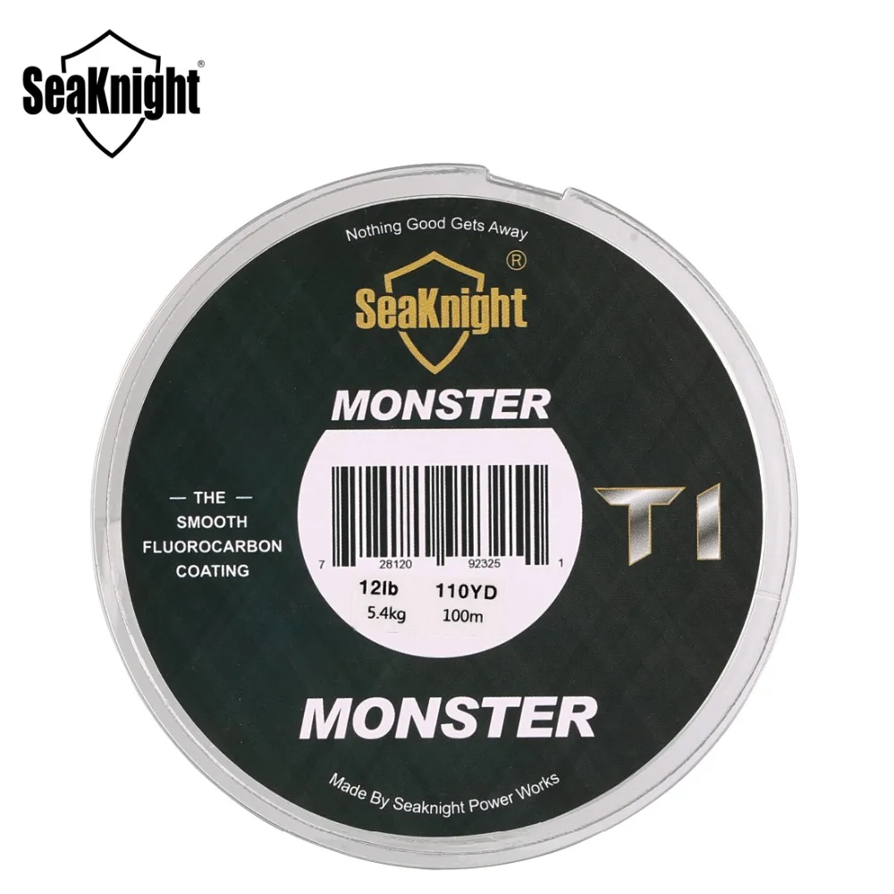  Новое поступление рыболовная леска SeaKnight MONSTER T1 100 м мононитевая погружная с фторуглеродным покрытием