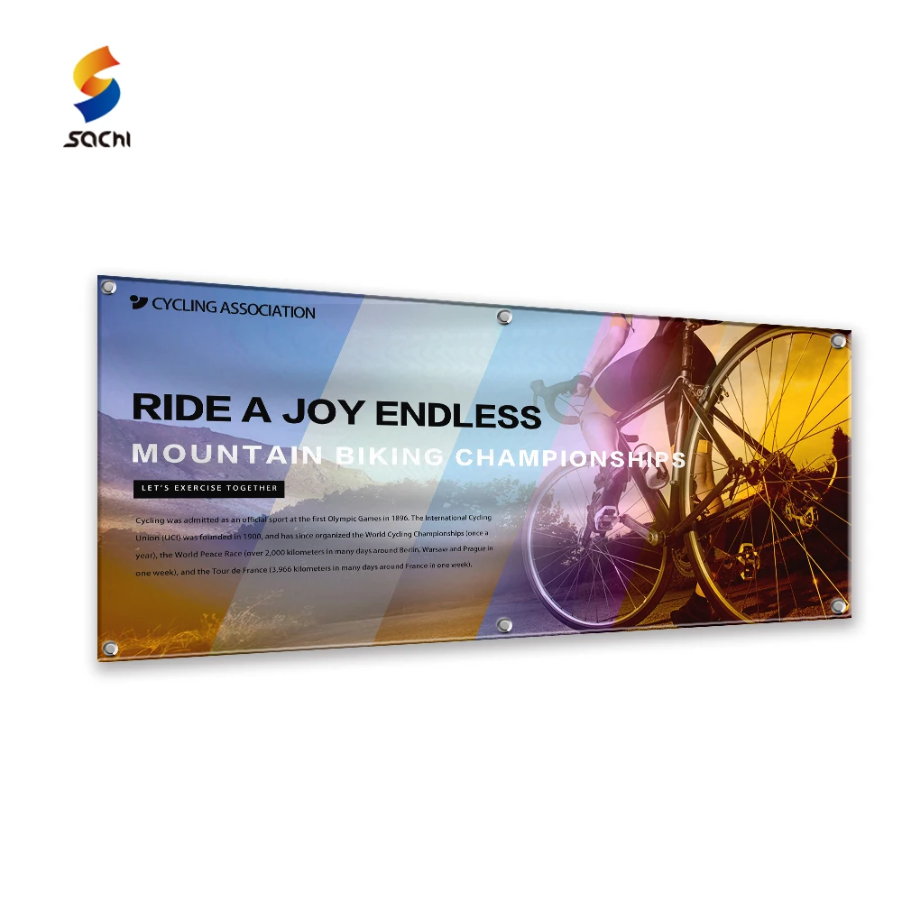 custom outdoor advertising printing polyester fabric fence mesh banner