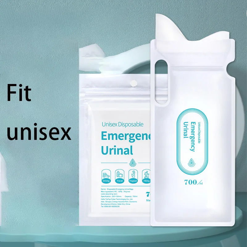 4 bags in 1 travel 700ml universal portable disposable unisex car emergency urine bag