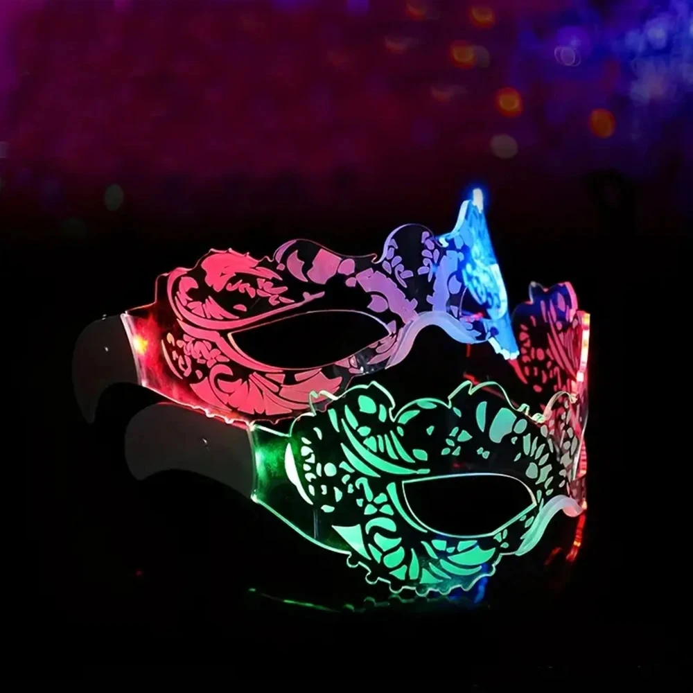 Led Party Butterfly Acrylic Cosplay Glasses Halloween Festival Rave Clear Cyberpunk Style Luminous Technology Glasses