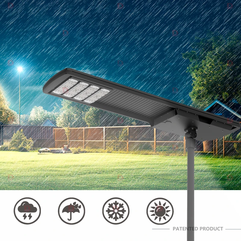 DAWN News design outdoor high lumen solar Street Light High Conversion 100w Solar Panel solar street lights outdoor