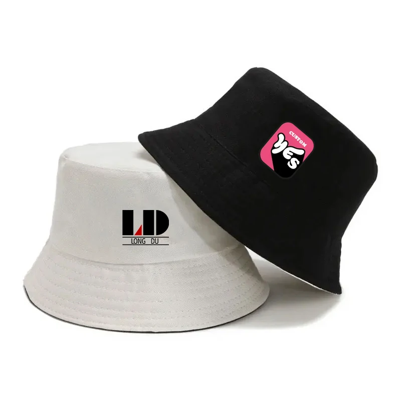 Reversible Sblimated Bucket Custom All Over Print Pattern White Good  Nucket High Quality Cute Bucket Hats