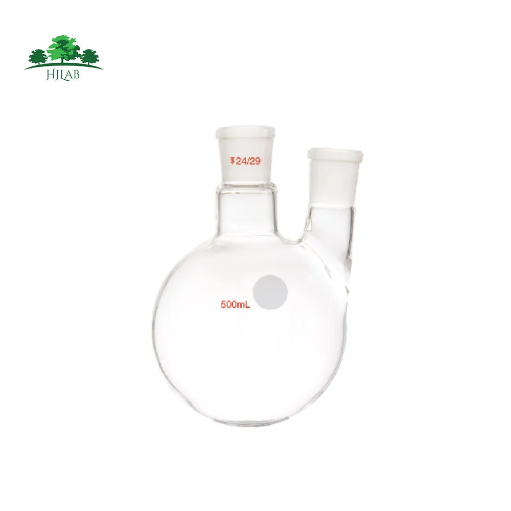 Колба с круглым дном и 2 горлышками