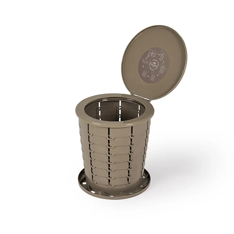 Folding toilet with lid Camping trash can The retractable on-board portable is an emergency toilet Portable toilet with cover