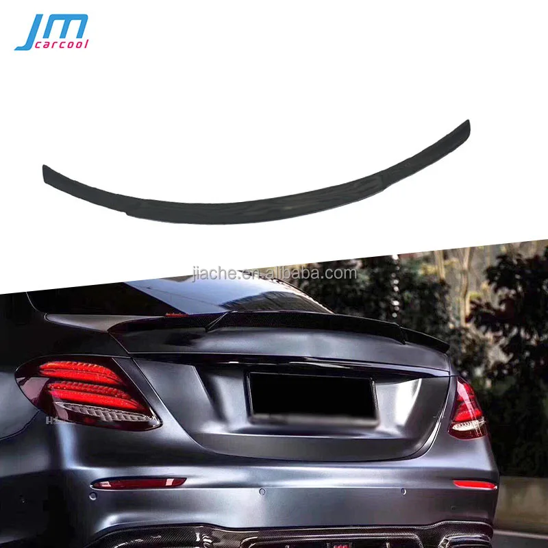 Carbon Fiber Rear Trunk Boot Spoiler Wing for Benz E Class W213 E200 E300 E400 E550 Sedan 2017 - 2019  FRP Rear Spoiler