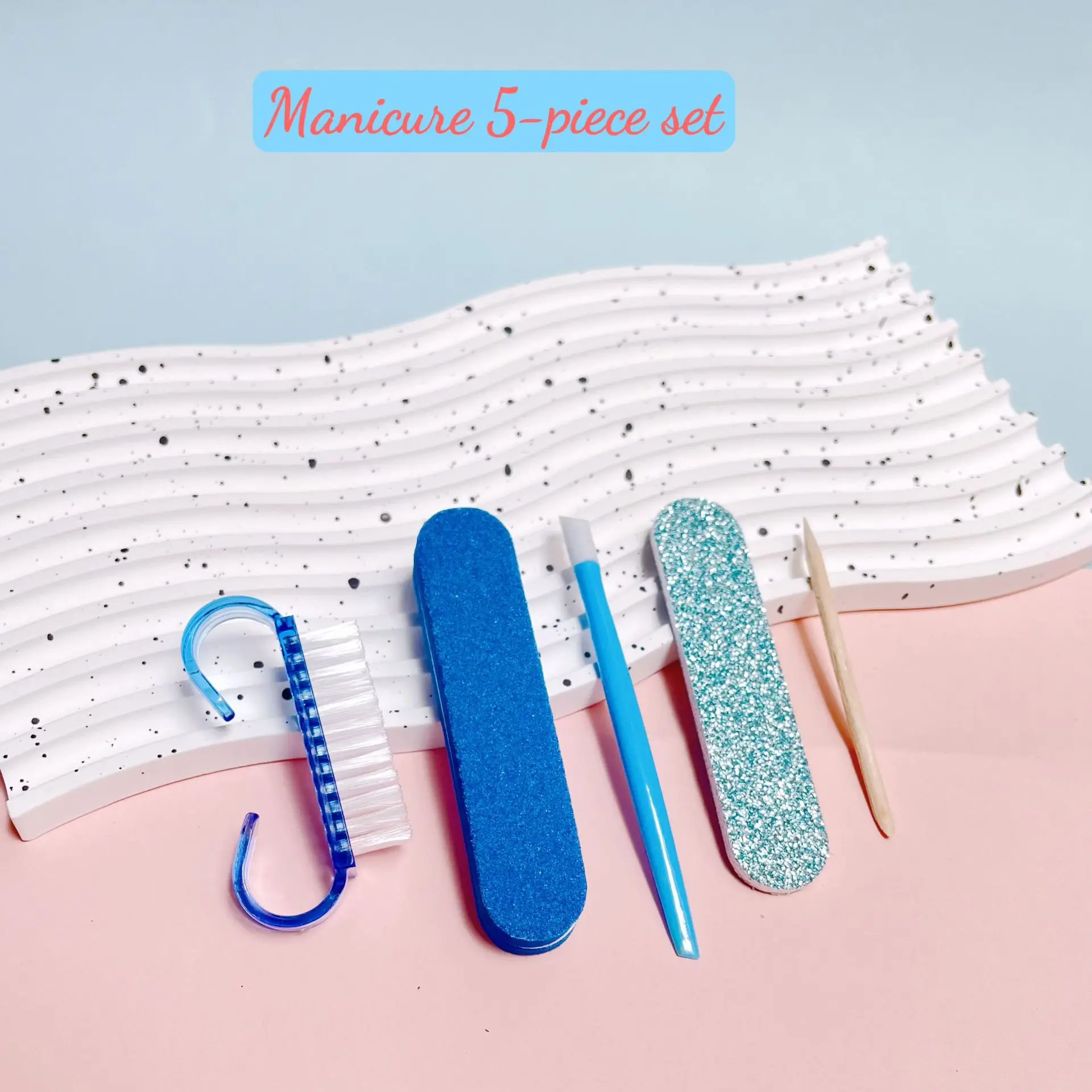 6 in 1 Disposable Pedicure Kit 5pcs Pedicure Set Rose Red