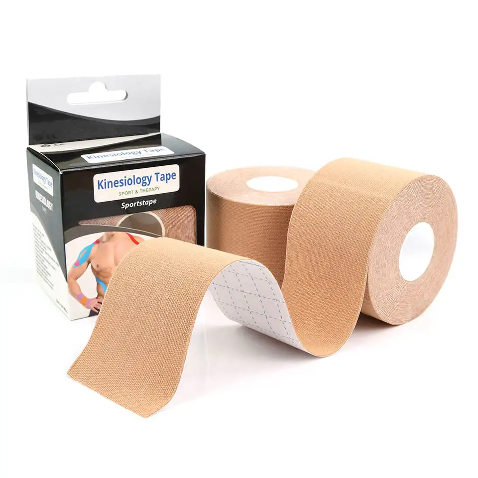 Custom Printed Waterproof Cotton Adhesive Athletic Sports Kinesios Tape 5cm