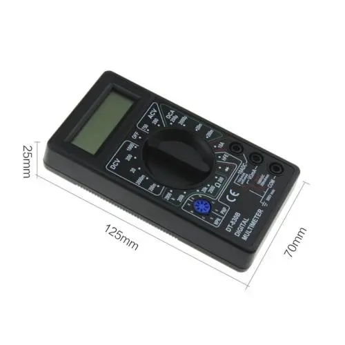 DT-830B Многофункциональный цифровой мультиметр с ЖК-дисплеем Цифровой Вольтметр Амперметр Емкость Ом выводами тестер