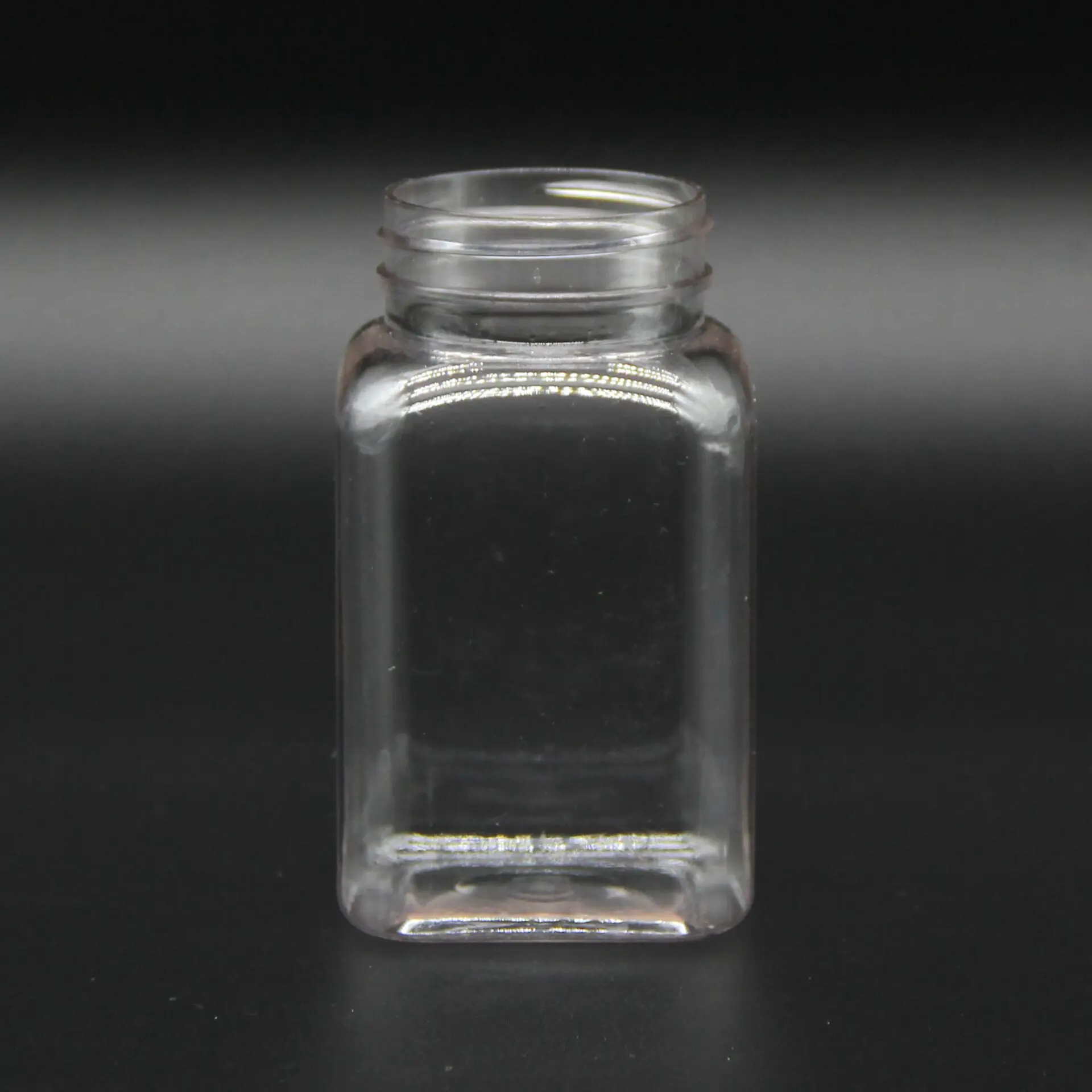 PET 200ML 150ML Square candy jar , clear transparent Pill bottle