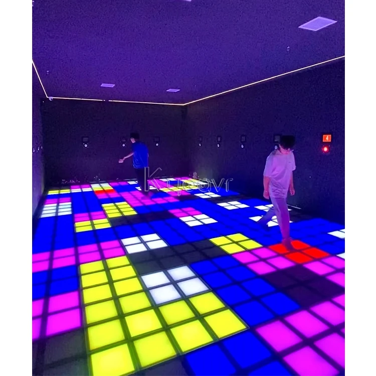 Party rental equipment active dance led light pixel grid interactive 99 games programs activate game led floor 30x30cm