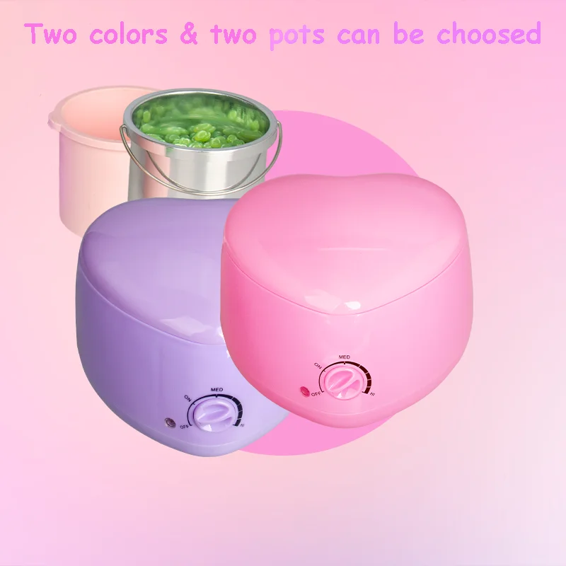 2024 New Natural Heart Shaped House use Beauty Products Hair Removal Wax Warmer Cheap Small Wax Heater Machine for Home & Beauty
