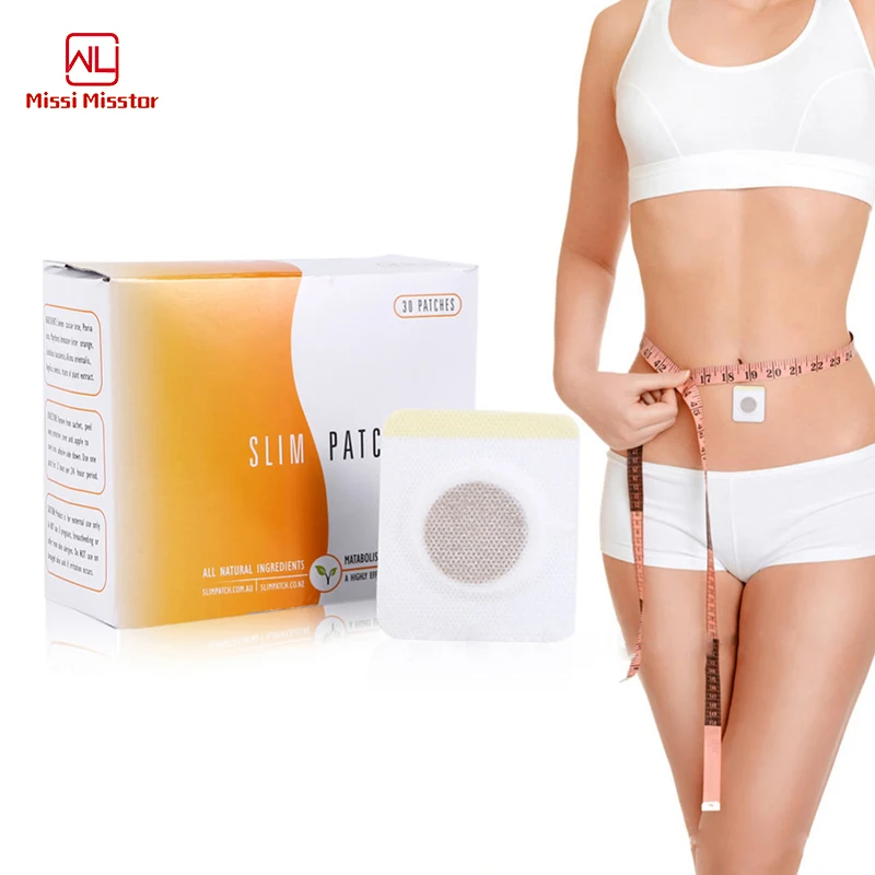 30pcs Packed Natural Herbal Sleeping Weight Loss Slim Patch Magnet Belly Slimming Patches