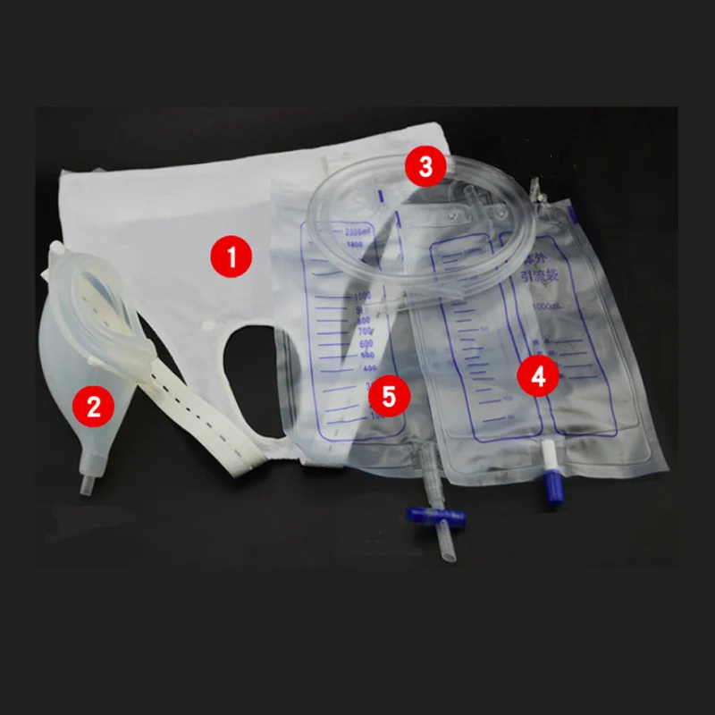 Silicone external dispoz-a-bag urine collection system