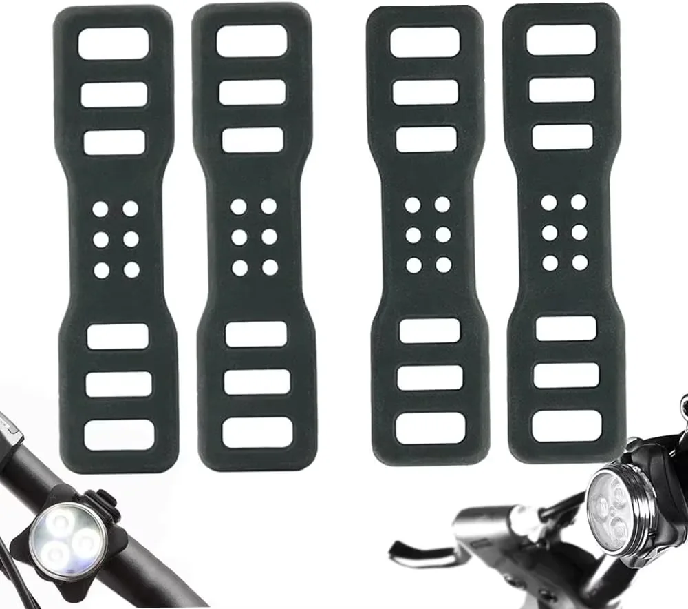 Bicycle Silicone Band Bike Mount Bike Light Strap for Flashlights Cell Phones Speaker Lights Holder Bicycle Handlebar