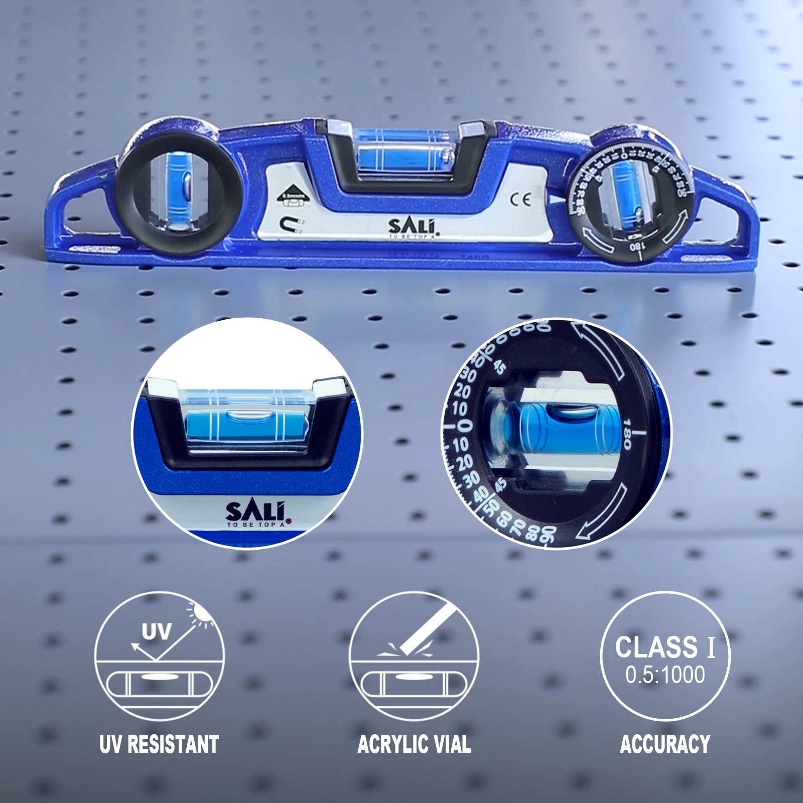 SALI 10 inch spirit level tool wholesale high precision magnetic bubble spirit level