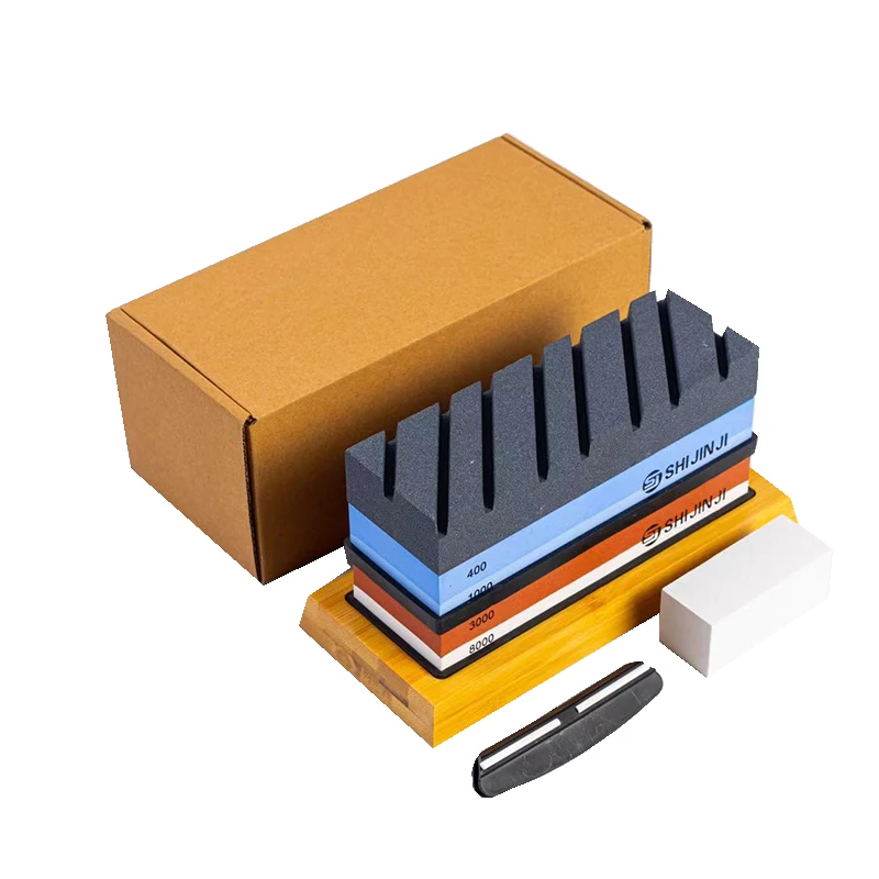 Factory Direct Sale 400/1000 3000/8000 Water Stones Siding Knife Sharpening Grinding Stone Set Sharpening Stones