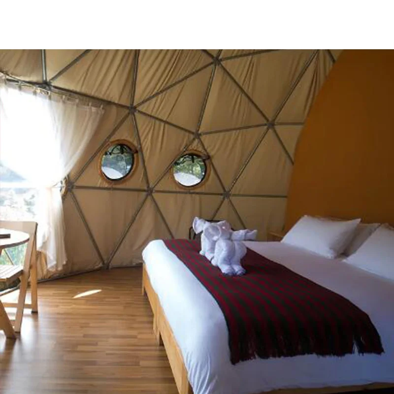 8 m Luxury Eco Geodesic Dome Pavilion Round House Hotel Tent For Resort