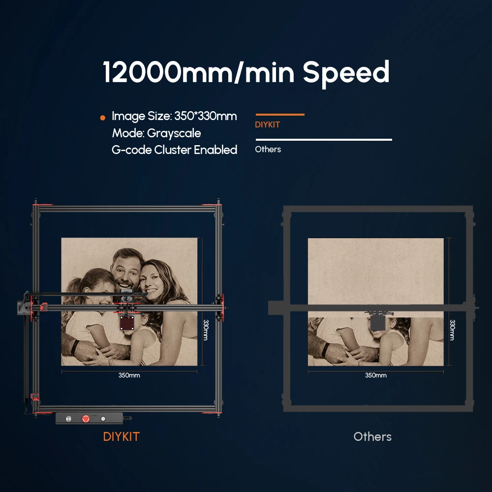 Engraver Cutter Desktop Stamp Making Wood Aluminum Leather Wallets Plastic Acrylic Laser Cutting Engraving Machine