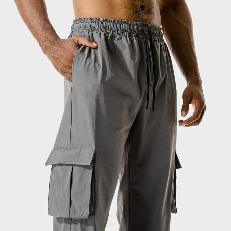 Custom Summer Thin Sweatpants Male Jogging sweat  Pants men  Running Training Pocket Casual Fashion Design Men Joggers