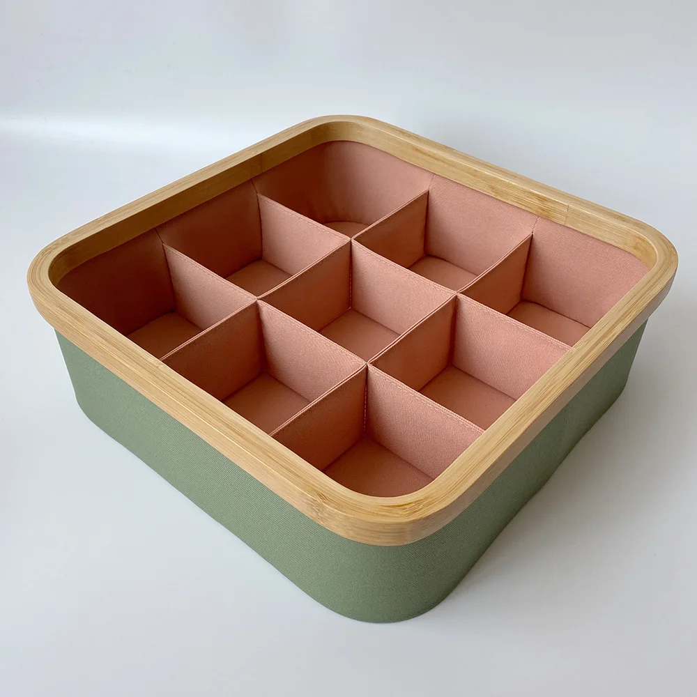 9 Cell Drawer Organizers Fabric Foldable Cabinet Closet Organizers and Storage Boxes Storage Boxes & Bins Clothing Organizer