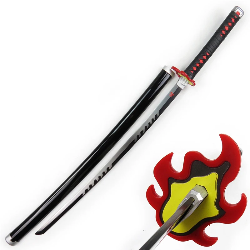 Flame Guardian Katana(silver Blade) Popular Anime Demon Slayer Sword: Kimetsu no Yaiba COSPlay Weapon 39.76in/102cm