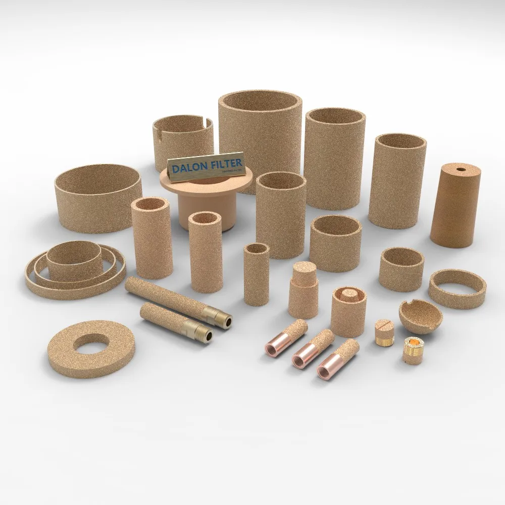 Porous sintered metal metallic bronze powder cylinder laboratory oil filter