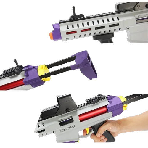 VP481 Nylon Alloy Adult Soft Bullet Gun Launcher Can Fire Toy Gun Boy Toy Submachine Gun Model