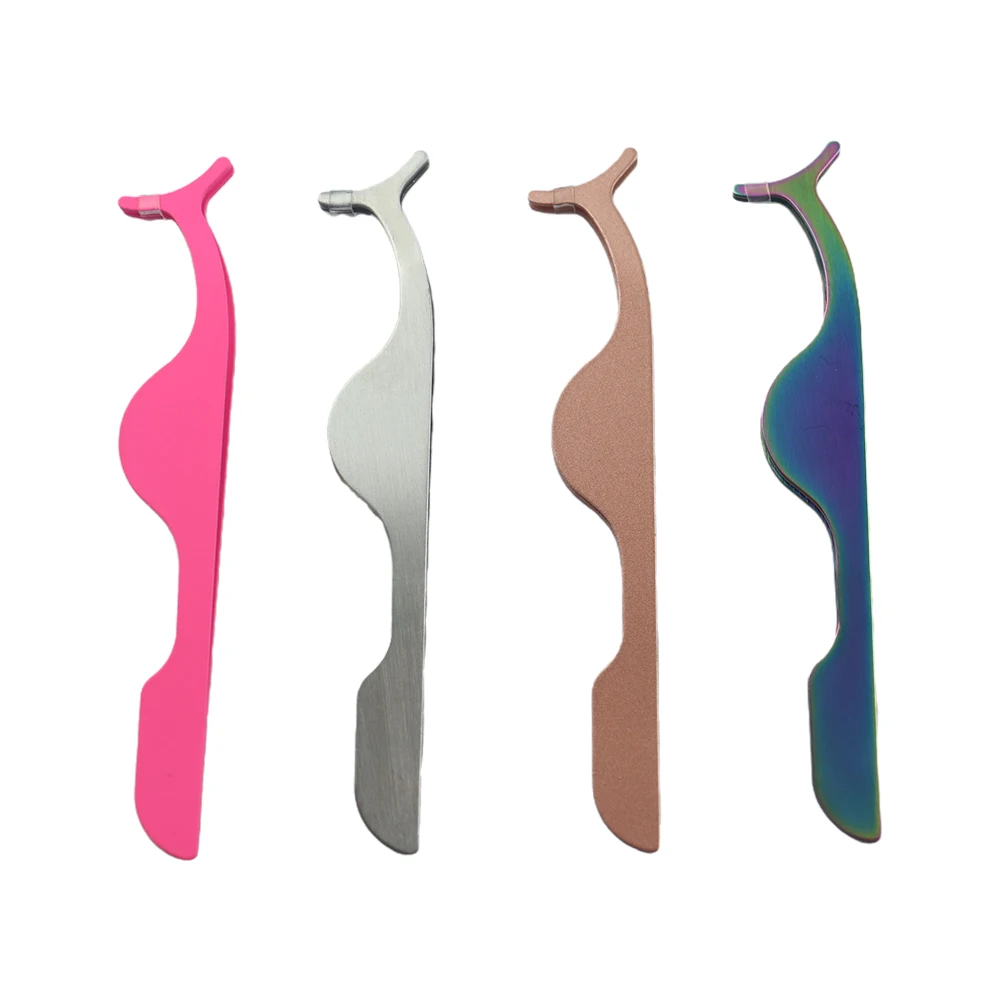 multi-functional eyelash clip eye eyelash clip tweezers helper false eyelash helper stainless steel Custom color