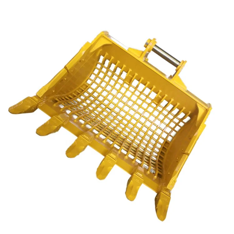 New Customization Heavy Duty Skeleton Bucket Excavator Parts Rotating Screening Bucket Excavator Screening Bucket