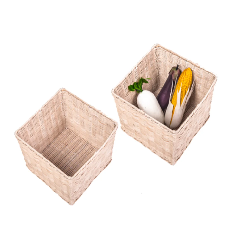2022 Best Sell Multi-function Custom natural color rattan woven storage basket for food gift basket with handle for home decor