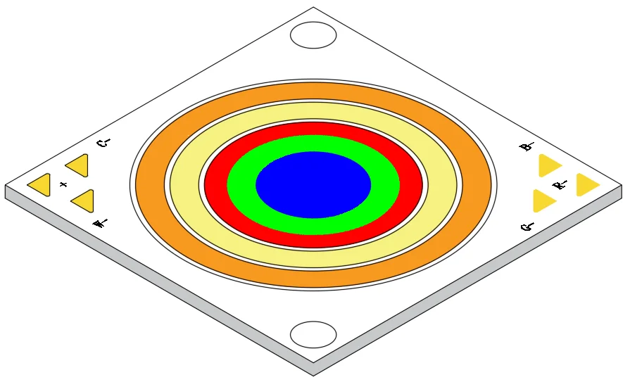 Five color COB 5550 LED85wIntegrated COB LED Surface