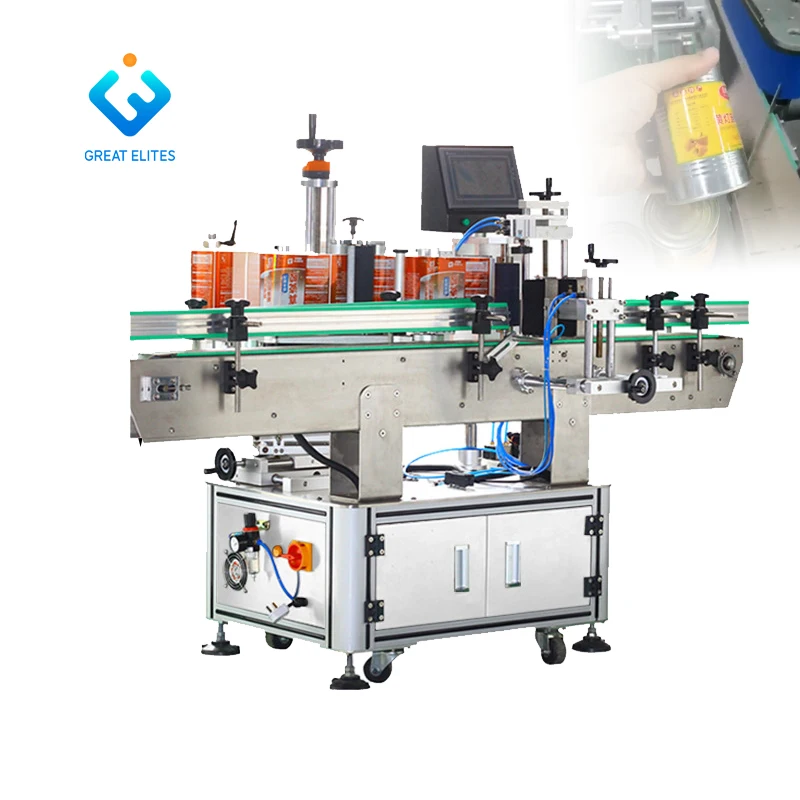 Automatic Wrap Round Bottle Label Machine Medicine Capsule Box Two Corners Wrap Sealing Labeling Machine