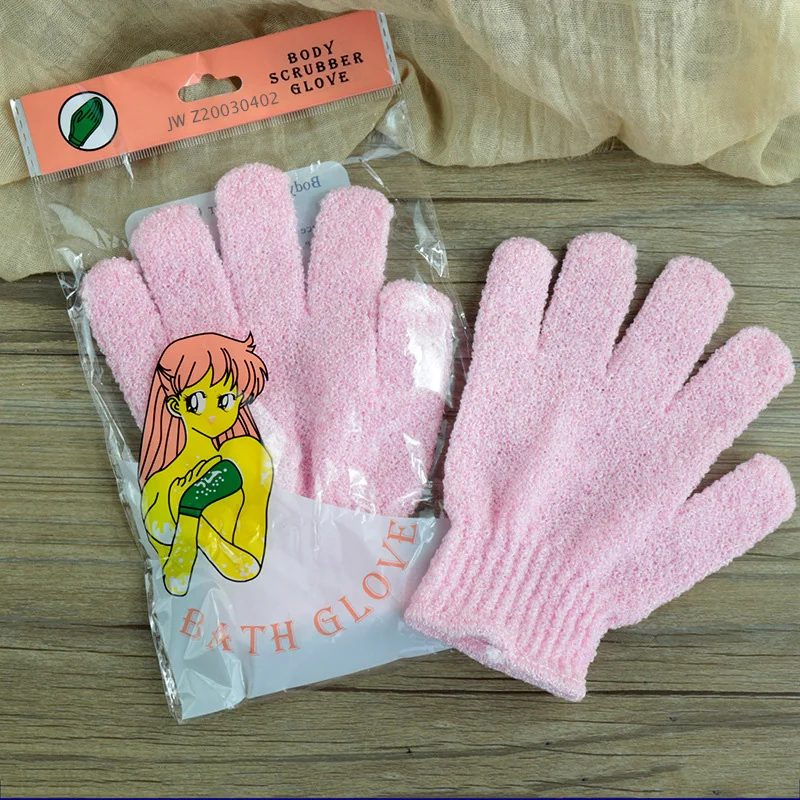 Wholesale Nylon Body Scrubber Shower Glove Spa Massage Dead Skin Cell Remover Deep Clean Soft Exfoliating gloves