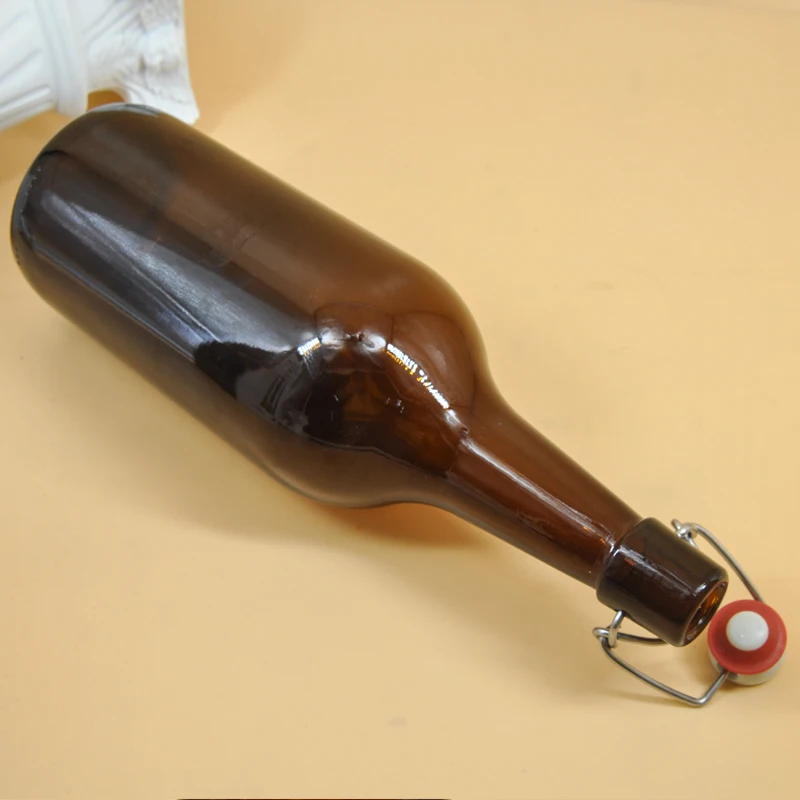 CD-259  Credible 26oz China Wholesale Manufacturing Amber and Clear Empty Glass Beer Bottle