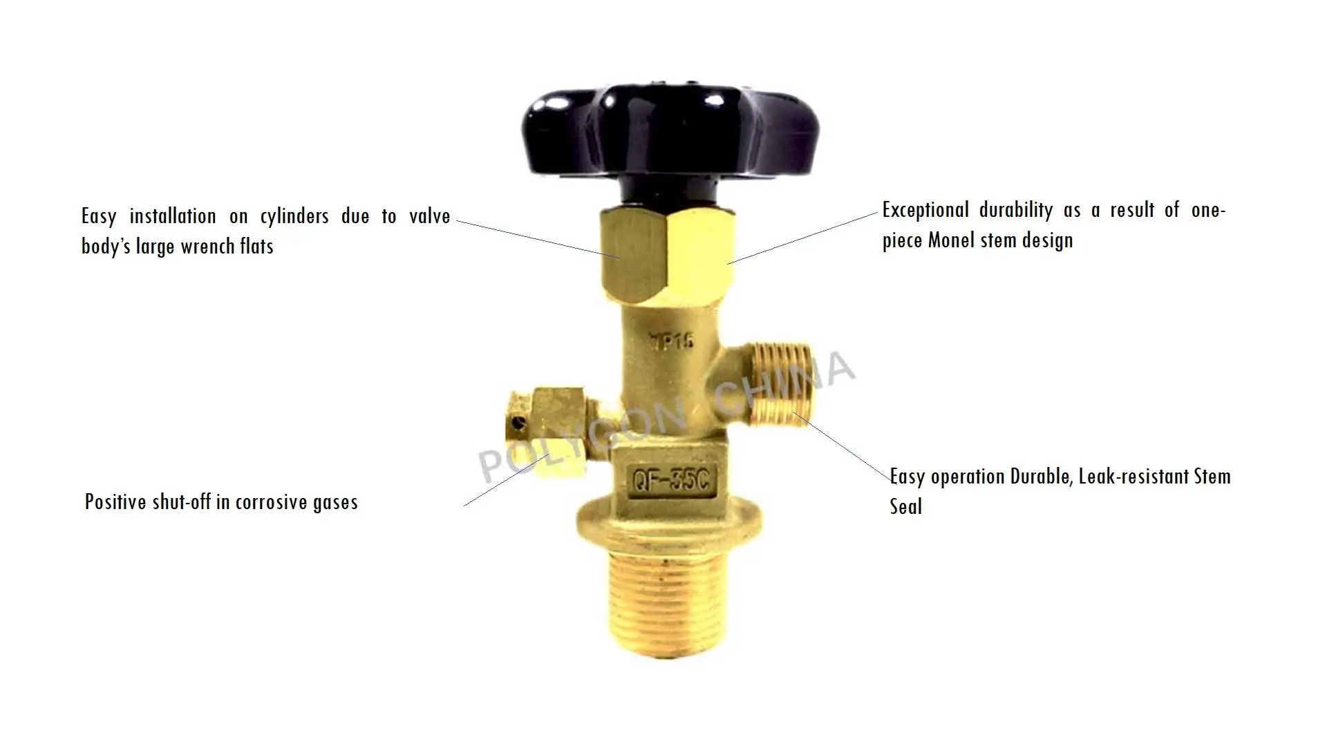 Hot Sales  Promotional  Reliable CO2 Safety Carbon dioxide QF-35C Medical Gas Cylinder Valve