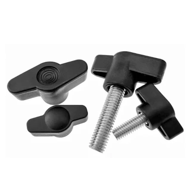 customized plastic wing metal manifold head cross stainless steel carbon steel fasten thumb screw hand screws for sheet