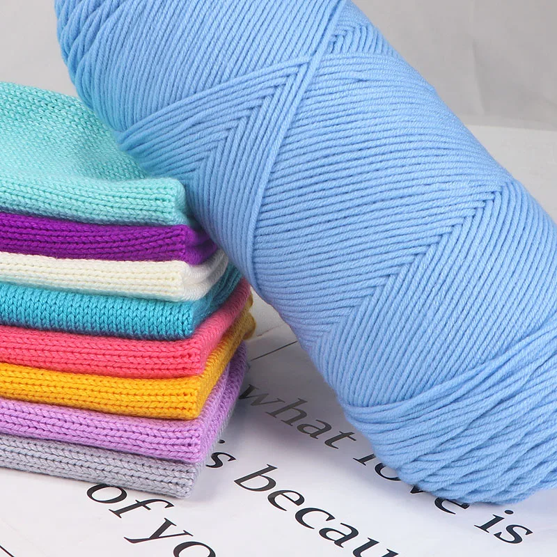 Хлопчатобумажная акриловая смешанная пряжа RongMeiXuan 5ply 62 цвета хлопчатобумажная для вязания