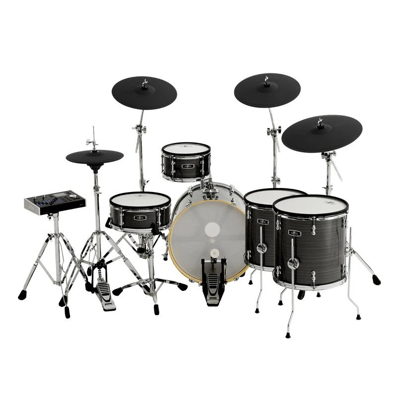 HXM XD-2000B-KM Brushed Silver color acoustic design electronic drum set factory direct sales